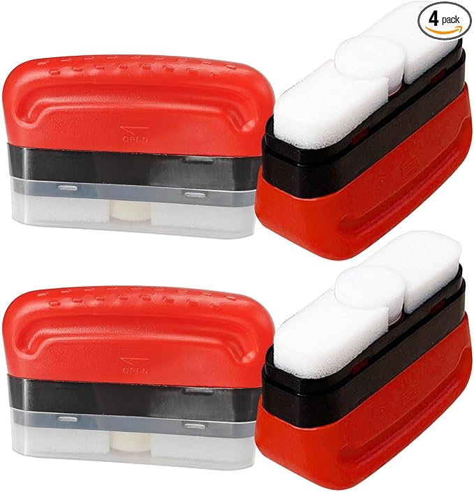 Automotive Oil Film Cleaning Brush - Reusable Glass Cleaning Board Car Windshield Glass Oil Film Remover Brush for Windows - Antifog Glass Coating for Windshield Improves Clarity and Visibility (4PCS)