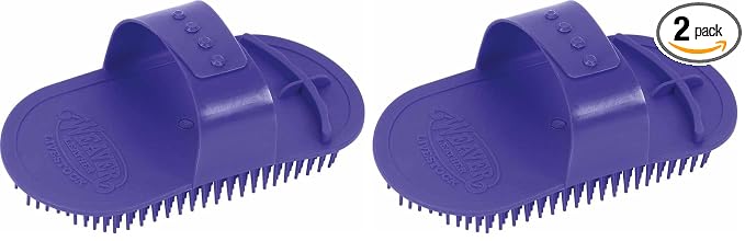 Weaver Leather Livestock Massage Brush Purple (Pack of 2)