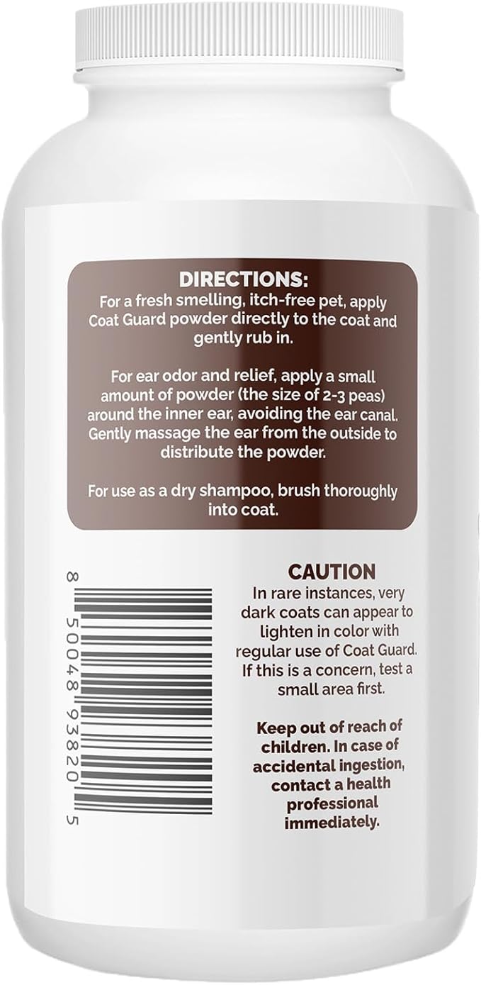 Extra Large. 2 Lbs. Coat Guard Rx™ Coat, Tail, Mane Powder for Horses - Rain Rot, Sweet Itch, Treatment & Dry Shampoo for Horses.