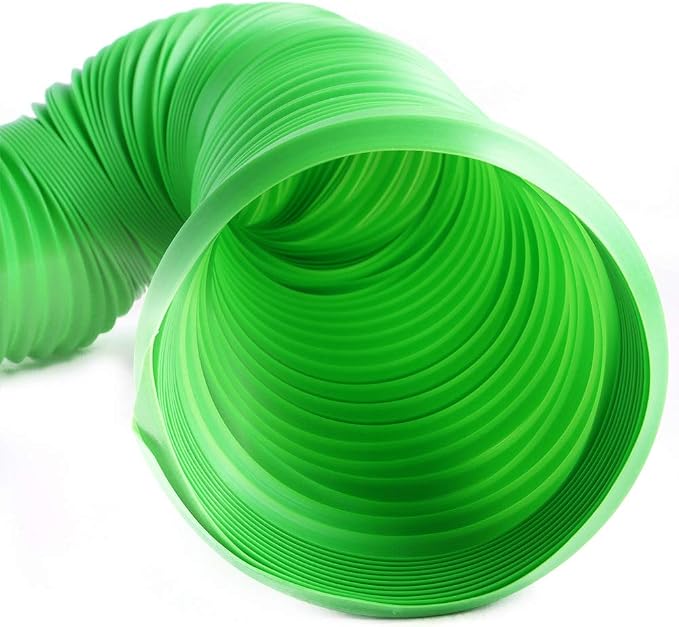 2 Pack Collapsible Ferret Tunnel - Fun Plastic Guinea Pigs Tube Tunnel Foldable Hideaway Exercising Training Tube Toys for Ferrets,Chinchilla, Guinea Pig, Gerbil, Mouse, Rat (Blue+Green)