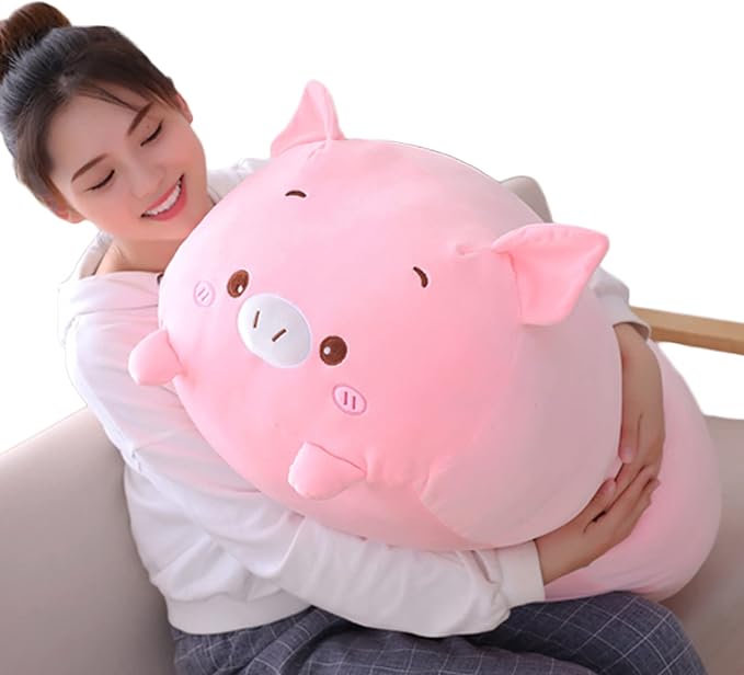 Pig Plush Stuffed Animal, Cute Pink Pig Plushie Toy Gifts for Kids Birthday, Valentine, Christmas, 8inch