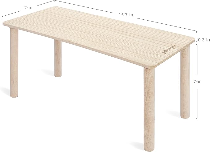 Niteangel Hamster Play Wooden Platform for Dwarf Syrian Hamsters Gerbils Mice Degus or Other Small Pets (Rectange - 7'' Height, Burlywood)