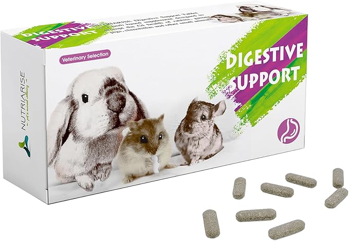 Rabbit Digestive Treats – High Fiber Herbal Capsules with Probiotics, Supports Gut Health & Regular Digestion, for Rabbits & Guinea Pigs, 36 Capsules