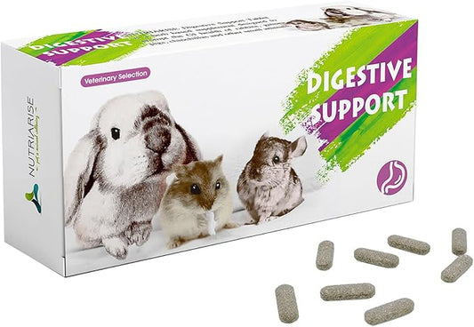 Rabbit Digestive Treats – High Fiber Herbal Capsules with Probiotics, Supports Gut Health & Regular Digestion, for Rabbits & Guinea Pigs, 36 Capsules