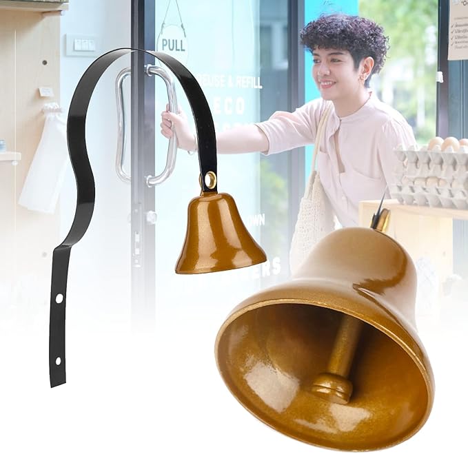 Watris Veiyi Shopkeepers Bell - May I Help You, Hanging Bell for Door Opening, Dog