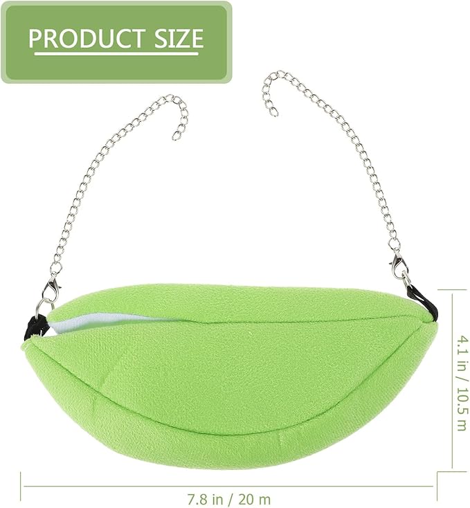 2pcs Hamster Hammock Hanging Cotton Warm Bed Small Animal Shelter Yellow-Green Fruit Shape for Winter Cage Accessories