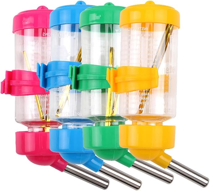 Clear Water Bottle Small Animals Water Bottle Dispenser for Small Pet Ferret Hamster Water Feed Hamster Drinker