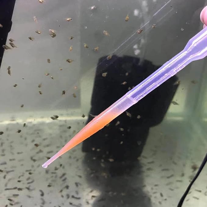 10 Pieces Brine Shrimp Feeder Tube 5ml Aquarium Test Dropper Coral Feed for Fish Fry,Jellyfish Small Aquatic