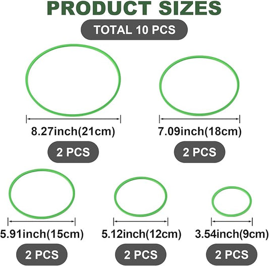 PAGOW 10pcs Fish Feeding Rings Set, Floating Aquarium Plant Corral, Round Fish Feeder Rings for Fish Tank, Floating Plant Ring, Fish Tank Aquarium Accessories for Betta (Green)