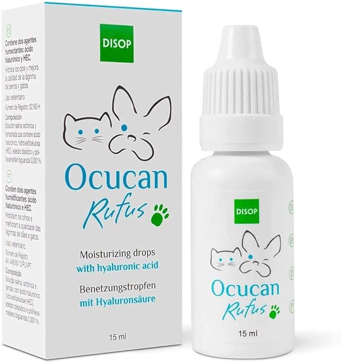 Dog Eye Drops with Hyaluronic Acid – Lubricating Tear Relief for Dry, Irritated Eyes – Soothing Eye Lubricant for Dogs and Cats,15 ml (0.5 fl oz)