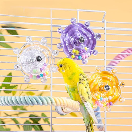 Budgie Toys, Parakeet Training Toy, Interactive Bird Educational Toy For Small Birds, Cockatiel Toys, Fun Parakeet toys, Lovebird toys, Quaker Parrot toys, Bird Toys For Conures, Sun Conure toys(Blue)