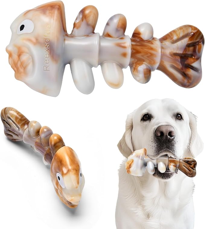 Tough Dog Toys Indestructible Dog Toys for Aggressive Chewers Real Beef Flavored, Dog Bone for Medium/Large Dogs Breed,Keep Your Dog Busy
