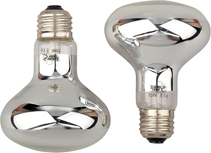 LUCKY HERP Reptile Basking Spot Lamp,Daylight Heat Bulb,2-Pack (75W)