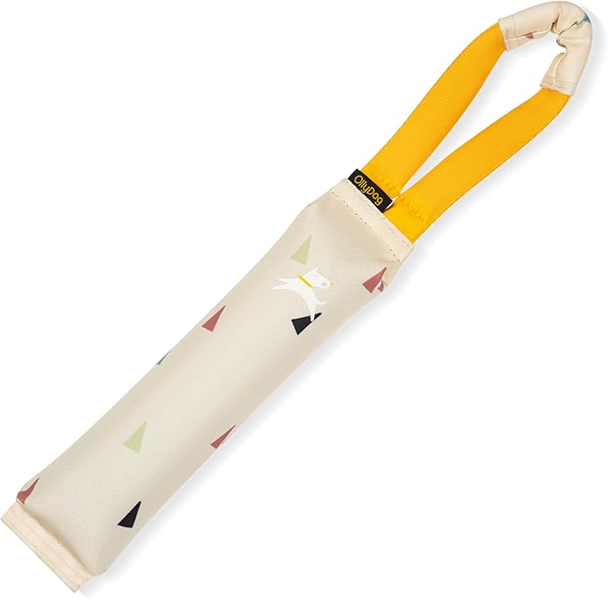 OllyDog Tugger | Durable Dog Tug Toy | Recycled | Tough Dog Bite Pillow | Handle | Interactive Pull Toy | Fetch & Training (Terrazzo)