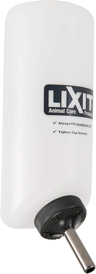 Lixit Wide Mouth BPA-Free Water Bottles with Colorful Graphics for Guinea Pigs, Rats, Chinchillas and Other Small Animals. (32oz)