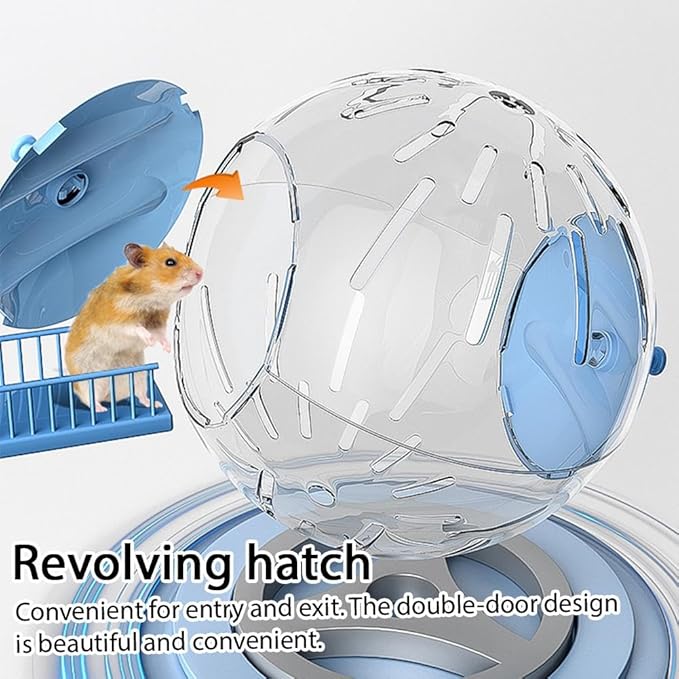 Hamster Roller Ball Toy Car, Small Hamsters Wheel Toy, Fun Pet Transparent Balls, Exercise Wheels with Detachable Transparent Breathable Ball, Suitable for Hamsters, Ferrets, and Other Animals