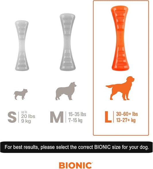 BIONIC Urban Stick Dog Toy, Large - Interactive Dog Chew Toy for Dogs Between 30-60+ lbs. (13-27+ kg.)
