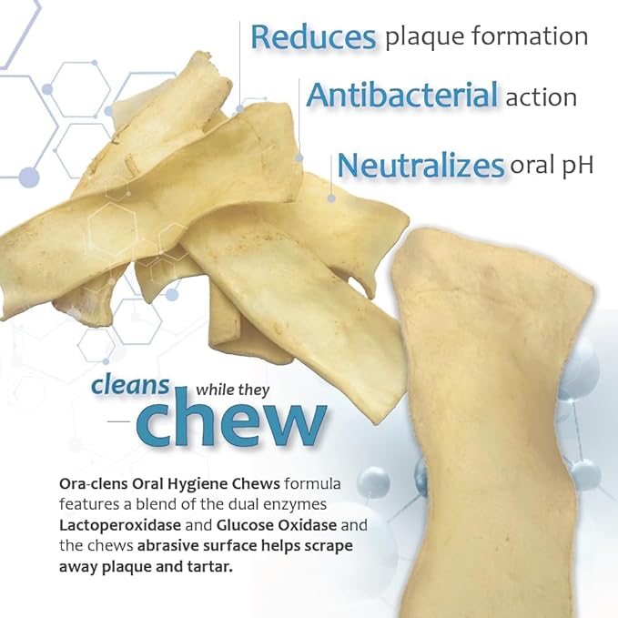 Oral Hygiene Chews for X-Large Dogs – Enzymatic Dental Treats for Daily Oral Care, Helps Clean Teeth & Freshen Breath, Supports Plaque & Tartar Control – 15 Chews (3 Pack)