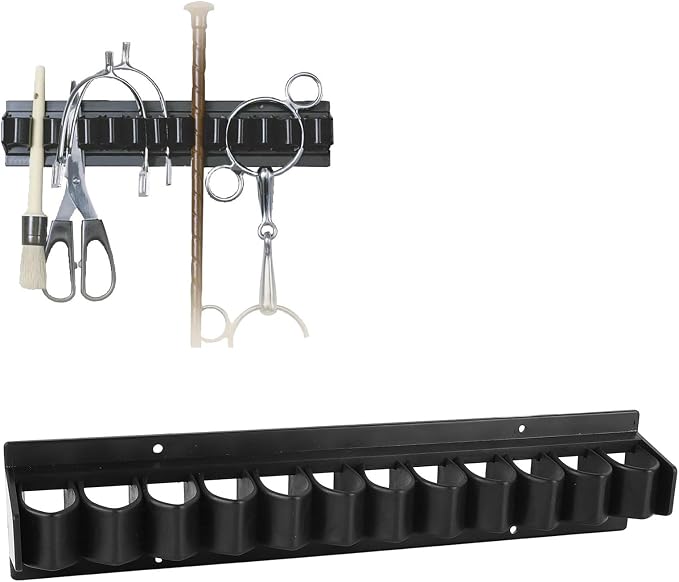 F&Yard Horse Whip Crop Holder Plastic Horse Whip Crop Rack Easy Installation Space Saving Stand for Stables and Horse Farms