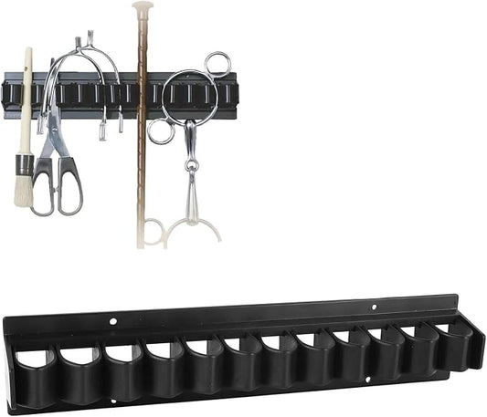 F&Yard Horse Whip Crop Holder Plastic Horse Whip Crop Rack Easy Installation Space Saving Stand for Stables and Horse Farms