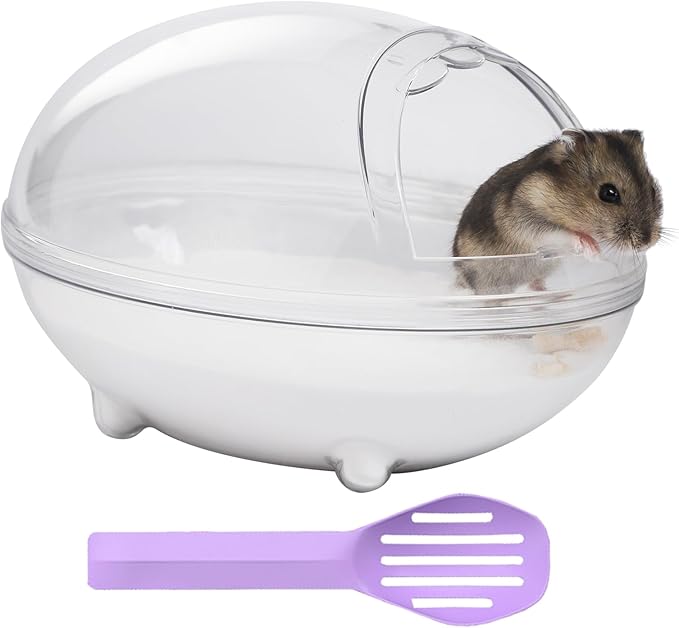 IBWell Transparent Hamster Sand Bath Container, Cage Accessory Box Keeps Sand Contained