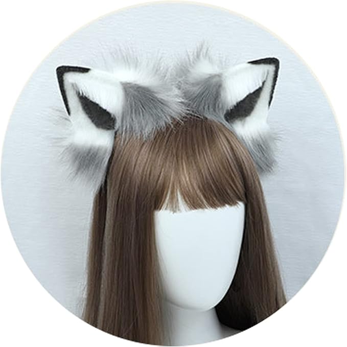 Faylay Women Dog Ear Headband Furry Animal Ear Hair Accessories