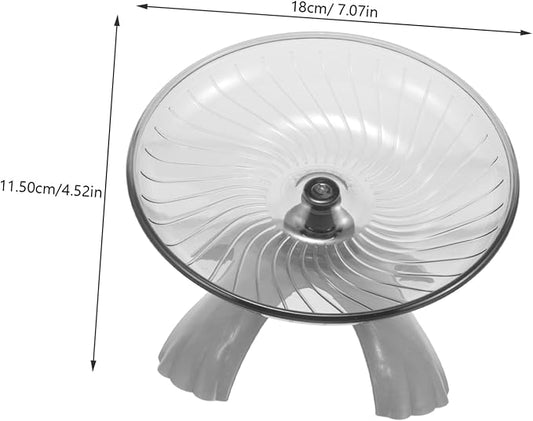 Healifty Mute Hamster Running Wheel with Silent Bearing Plastic Steel Shaft Exercise for Small Pets Like Hamsters Squirrels Hedgehogs Gray with Random Base Color Quiet Stress Random Color