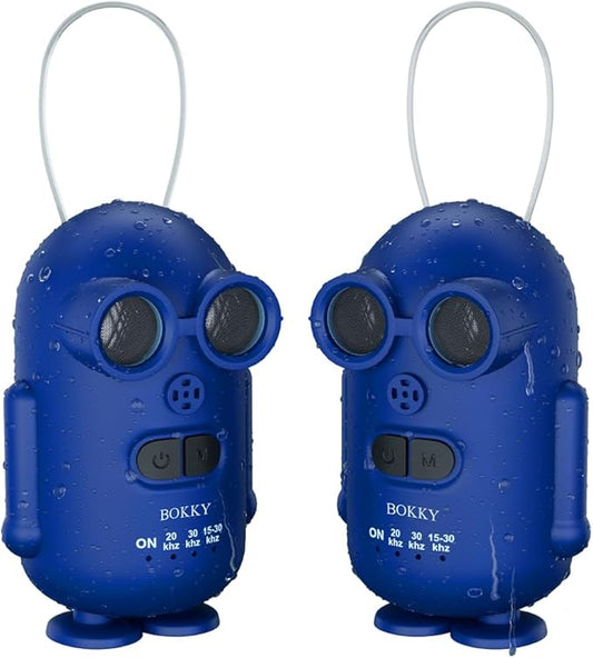 BOKKY 2 Pack Dog Bark Deterrent Devices in 3 Adjustable Modes Convertible Waterproof Anti Barking Silencer for Dog - Ideal for Outdoor and Indoor(Blue)