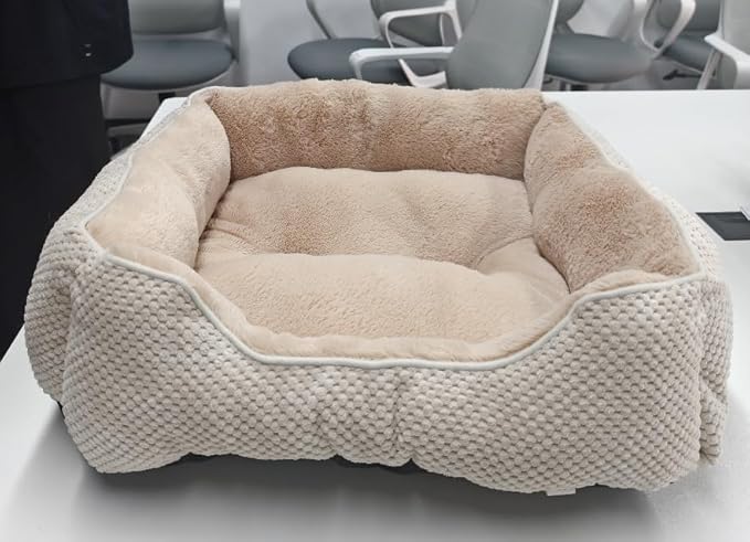 INVENHO Large Dog Bed, Washable Orthopedic Warming Soft Sleeping Durable with Anti-Slip Bottom