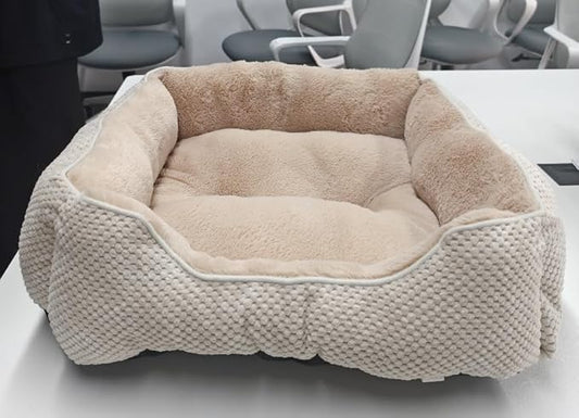 INVENHO Large Dog Bed, Washable Orthopedic Warming Soft Sleeping Durable with Anti-Slip Bottom