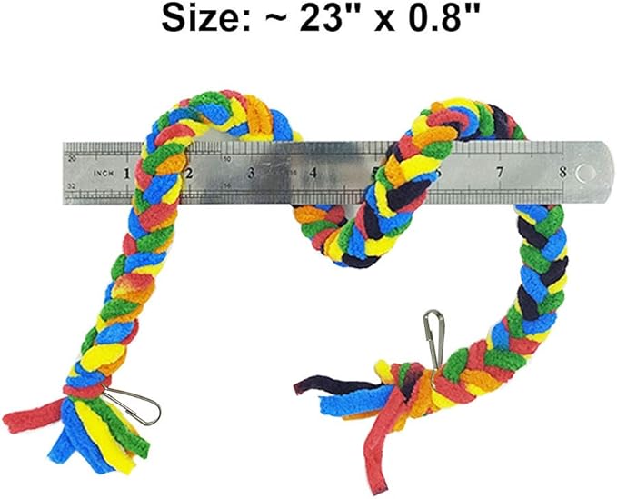 RIOUSSI Handmade Hanging Sugar Glider and Rat Toys for Climbing/Exercising/Jungle Exploration, Cage Accessories, Random Color, 6 Pack