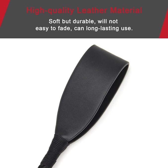 Coolrunner Riding Crop for Horse, 18 Inch Horse Whip with PU Leather Equestrianism Horse Crop Double Slapper Horse Whip Black Crops for Horses