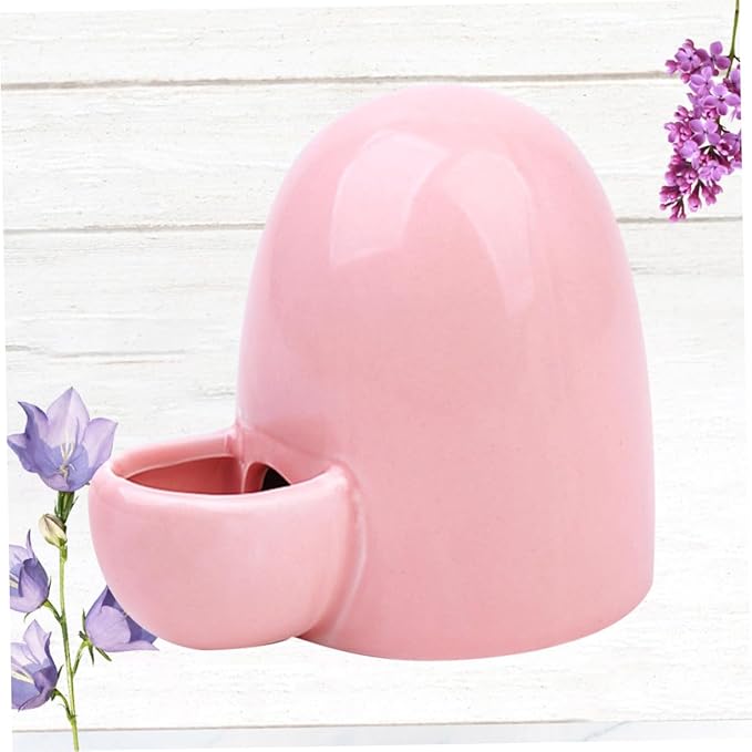 Milisten Small Pet Automatic Feeder and Water Dispenser Ceramic Bowl for Hamsters Rabbits Guinea Pigs Self-Dispensing Waterer 4.33X3.54X2.95 Inch