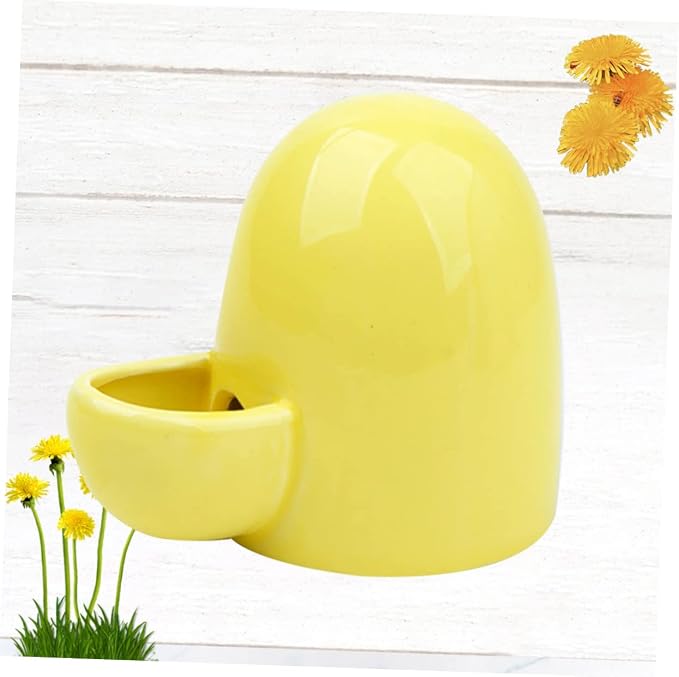 Milisten Small Pet Automatic Feeder and Water Dispenser Bowl 6.76Oz Ceramic Self-Dispensing Hamster Rabbit Drinking Supply for Small Animals