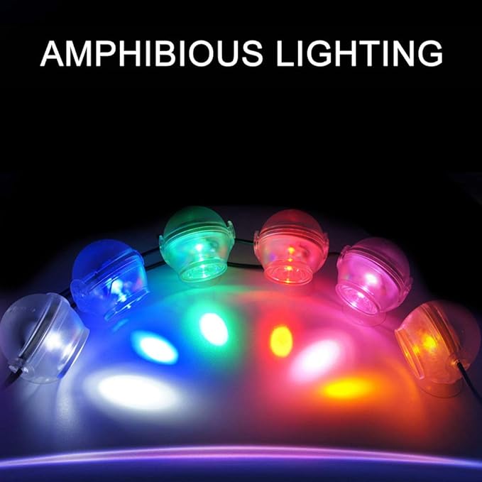 GLOGLOW Aquarium LED Light, Submersible Color Changing Fish Tank Light USB Night Spot Lamp for Freshwater Saltwater Tanks Reef Fish Decoration(Colorful)
