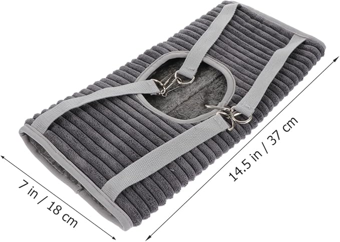 ORFOFE Small Pets Hammock Tunnel Bed Cozy Grey Hanging Plaything for Ferrets Hamsters and Breathable Wear Comfortable Pet Hideaway for Daily Fun and Relaxation