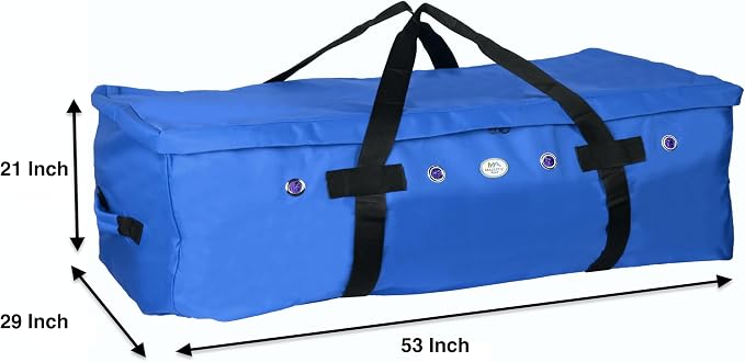 Majestic Ally 1200 D Nylon Fabric Large 44” x 20” x 16” and Extra Large 52" x 27" x21" Heavy-Duty Hay Bale Storage Bag (Royal Blue, X-Large)
