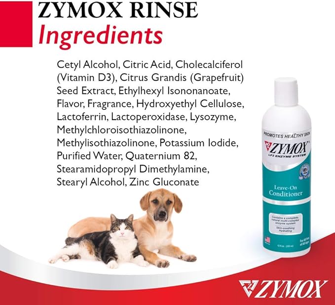 Zymox Leave On Conditioner for Pets, 12 fl oz