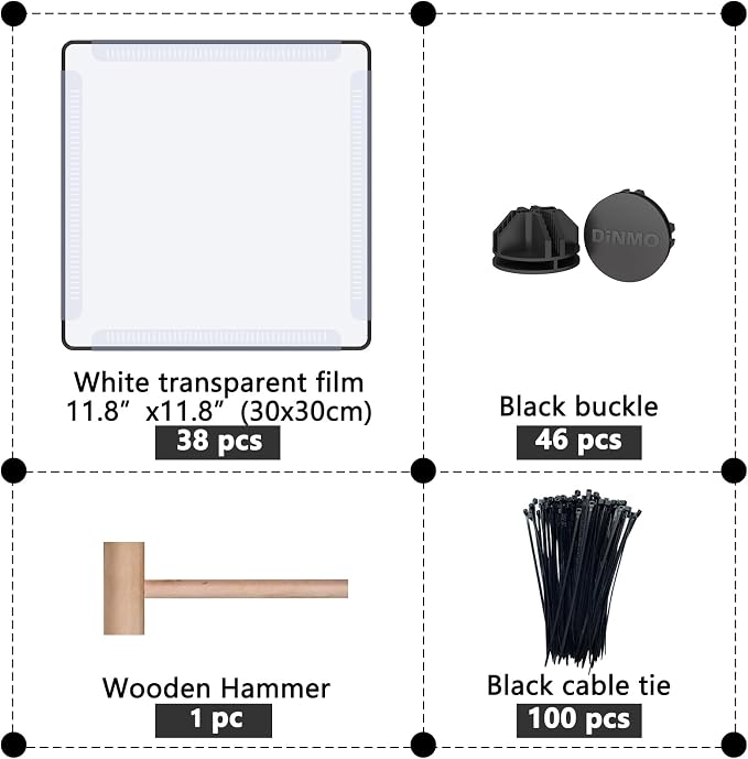 DINMO Guinea Pig Cages with Floor, Puppy Playpen, Small Animal Playpen for Rabbit, Bunny, Ferret, Hedgehog, DIY, Expanded, Portable, Exercise Fence, 61.2 x 24.8 x 24.8inch
