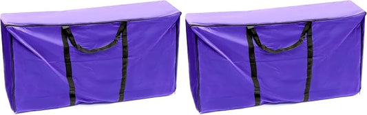 QWORK Hay Bale Storage Bag, 420D Horse and Livestock Hay Bale Bag, Large Tote Waterproof Collapsible Bag Hay Bale Tote Bag with Zipper (Pack of 2)