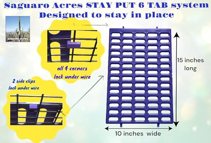Saguaro Acres Rabbit and Small Animal Cage Resting Mat for Wire Floored Cages (Purple)