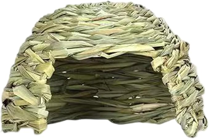 Pet Straw House, Straw Bunnys Bed Straws for Ferals Cats House Hamster Hideouts Natural Grass Houses for Small Pet Sleeping Bed Resting Cave Cage Accessories Shelter for Small Animal