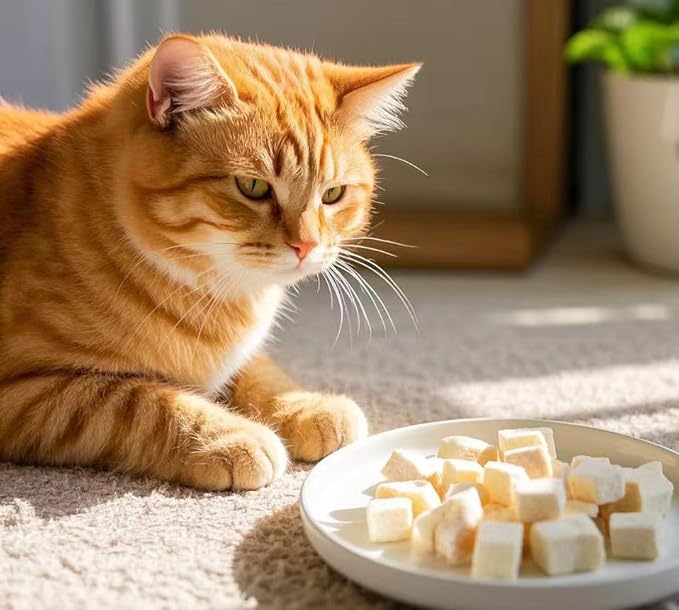 Fangool 1.76oz,Chicken Freeze Dried,Freeze-Dried Raw Chicken,Granules,Cat Treats Healthy Treats,High Protein
