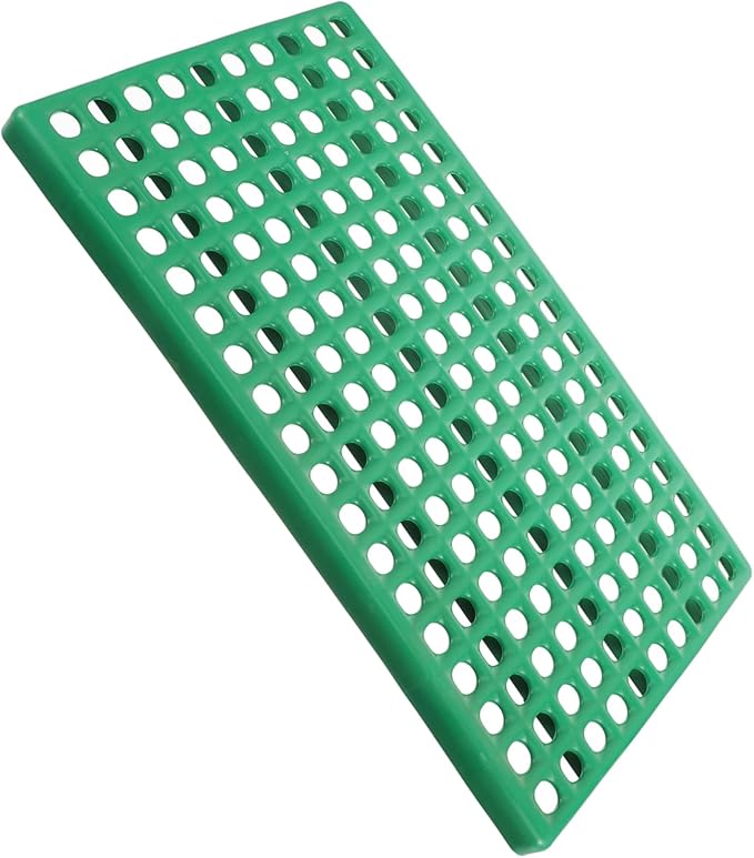 GANAZONO Rabbit Cage Mat 2 Pack Pet Feet Mat with Circular Holes for Claw Safety Easy Cleaning Rabbit Cage Isolation Board 19.68X11.81X1.57In