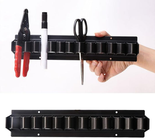 Horse Whip Crop Holder, Whip Rack Wall Mounted, Bracket for Horse Stables, Durable Horses Whips Storage Organizer, Holds up to 12 Whips or Crop(Color:Black)