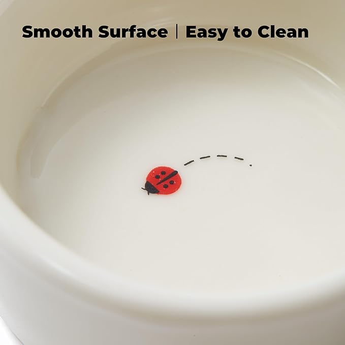 Sugar Glider Food and Water Bowl – Ceramic Shallow Double Dish, Stable Platform Feeder for Nectar & Soft Foods, Small Animal Cups for Sugar Gliders, Hamsters, Hedgehogs, Gerbils, Chipmunks