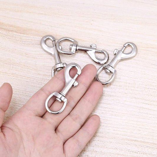 20pcs Swivel Snap Hooks for Dog Leash Collar Linking, Metal Heavy Duty Eye Lobster Claw Clasp Multipurpose- Perfect for Pet Buckle Key Chain Purse Bag Making Handmade Crafts DIY Project