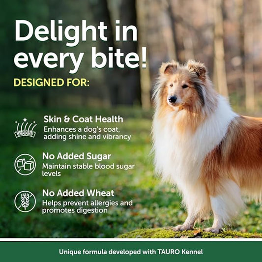 Nature's Protection Wet Dog Food Pouches for Small & Large Breed - High Protein, 24-Pack Soft Dog Food Toppers for Adult Red Fur Dogs (Superior Care - Tuna Fish, 2.46-oz)
