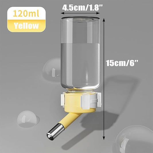 120ml Hamster Water Bottle,Wall Mounted No Drip Gerbil Water Feeder Dispenser for Hamster Gerbils Mice Degus Lemming Hedgehog Small-Sized Pet (Green, 120ml)