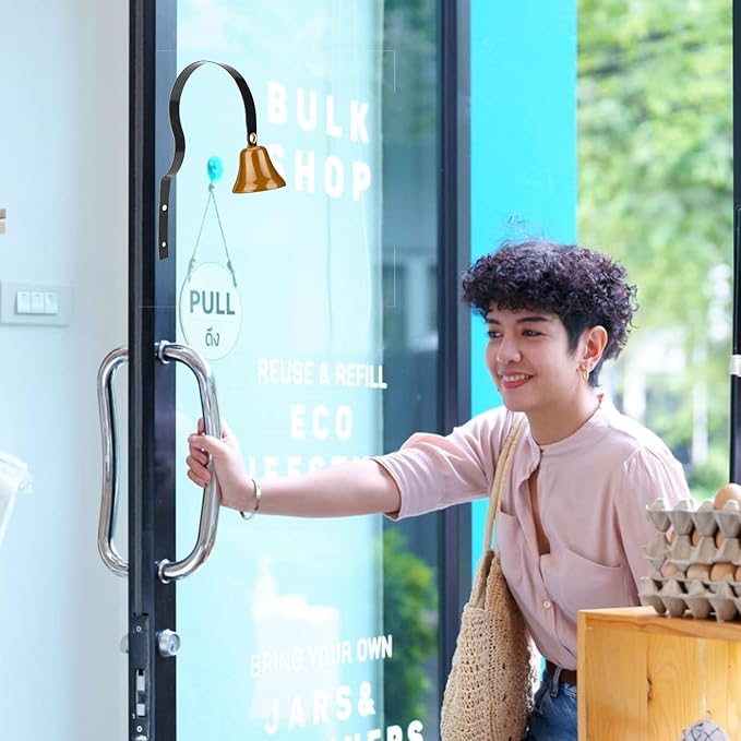 Watris Veiyi Shopkeepers Bell - May I Help You, Hanging Bell for Door Opening, Dog